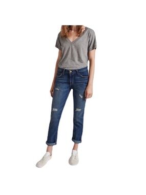 Current/Elliott The Fling Beacon Destroy medium Wash denim jean cotton size 27